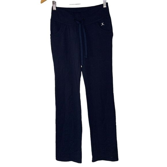 Navy Blue Straight Legged Danskin Jogging Track Pants - Picture 3 of 6